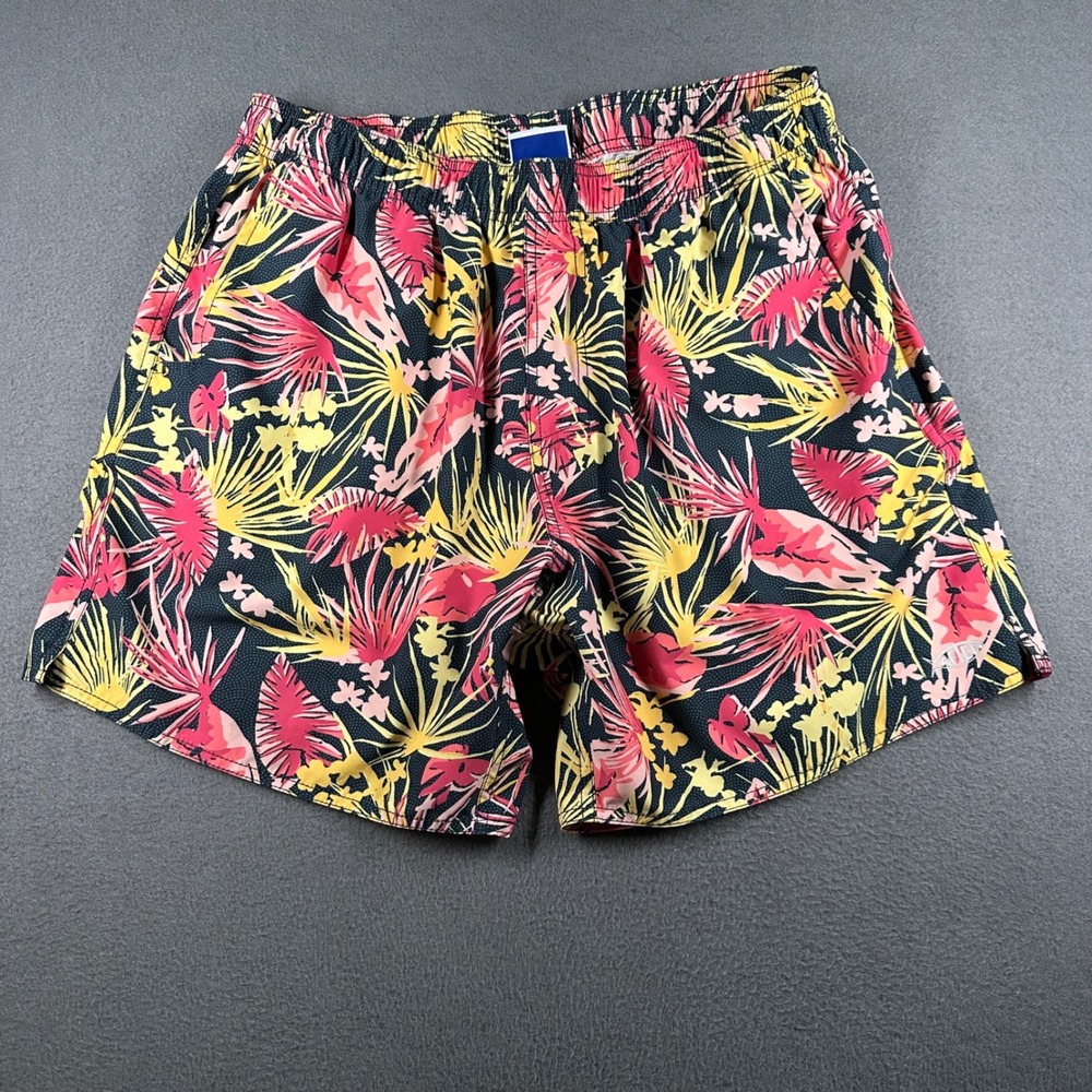 AFTCO Captains Lounge Swim Trunks Mens XL Tropical Floral Swim Shorts Liner Remo
